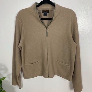 Woolrich NWOT Taupe Zip Cardigan